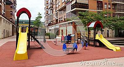 Playground area in cityspace Stock Photo