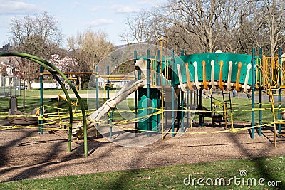 Playground Closed Due to COVID-19 Editorial Stock Photo