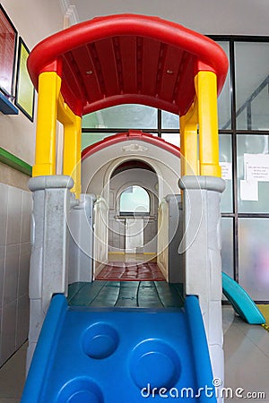 Playground colorful indoor for kids Stock Photo