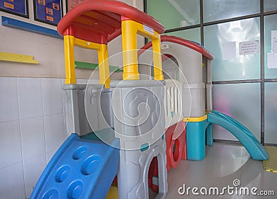 Playground colorful indoor for kids Stock Photo