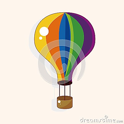 Playground hot air ballon theme elements vector,eps Vector Illustration