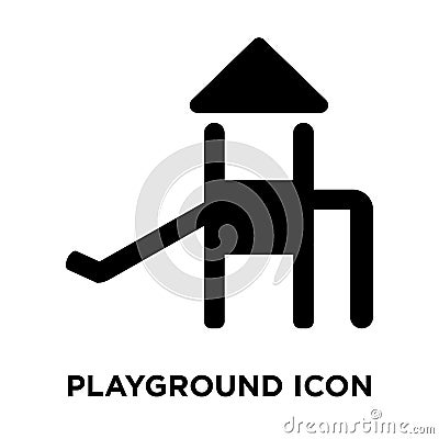 Playground icon vector isolated on white background, logo concept of Playground sign on transparent background, black filled Vector Illustration