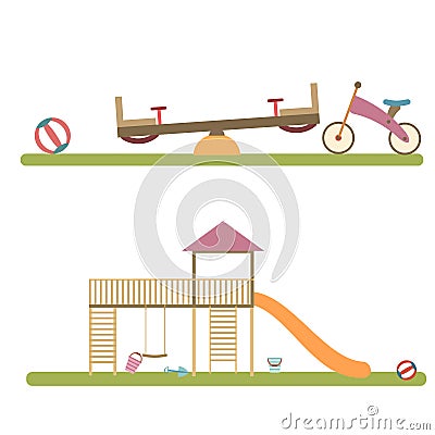 Playground infographic elements vector. Vector Illustration