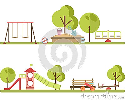 Playground infographic elements vector. Vector Illustration