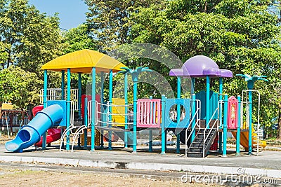 playground in the park Stock Photo
