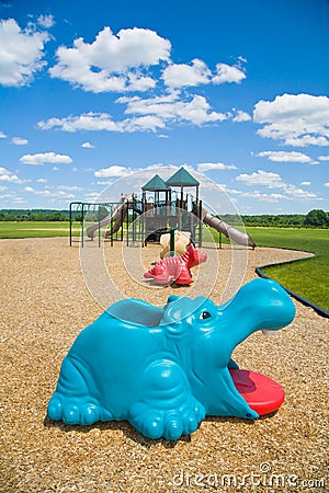 Playground in a Sunny Day Stock Photo