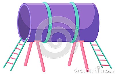 Playground tunnel on white background Vector Illustration