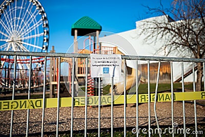 Playgrounds closed due to COVID-19 Editorial Stock Photo