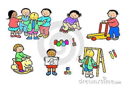 Playgroup preschool nursery daycare activities Stock Photo