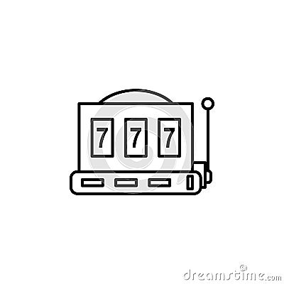 playing apparatus icon. Element of casino for mobile concept and web apps. Thin line icon for website design and development, app Stock Photo