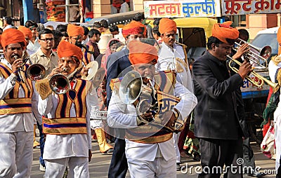 Playing in the band Stock Photo