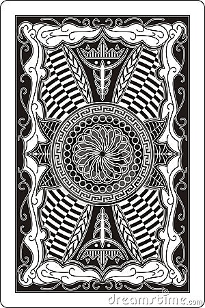 Playing card 60x90 mm back side Vector Illustration