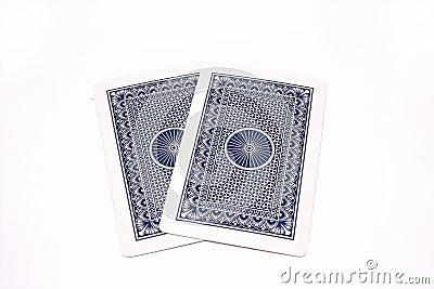 Playing card from back Stock Photo
