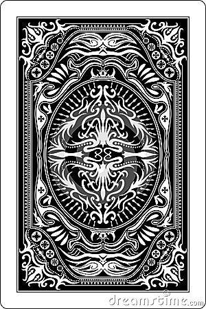 Playing card back side 60x90 mm Vector Illustration