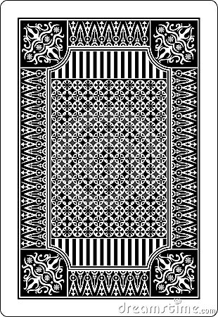 Playing card back side 62x90 mm Vector Illustration