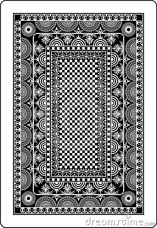 Playing card back side 62x90 mm Vector Illustration