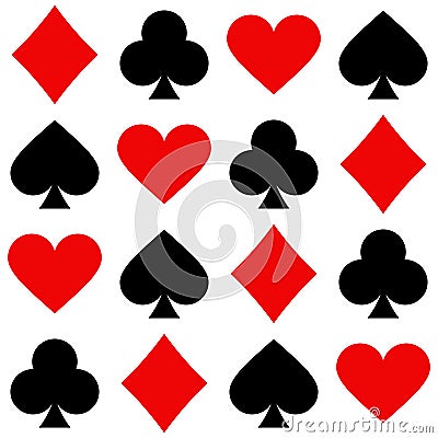 Playing card seamless pattern Vector Illustration