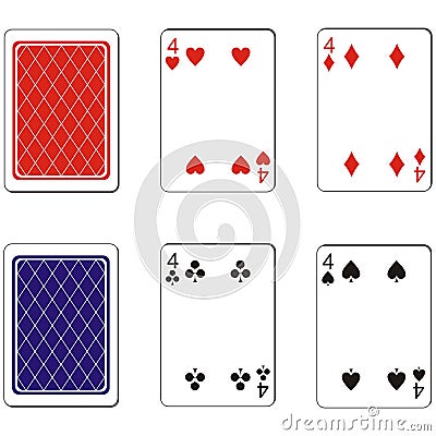 Playing card set 11 Vector Illustration