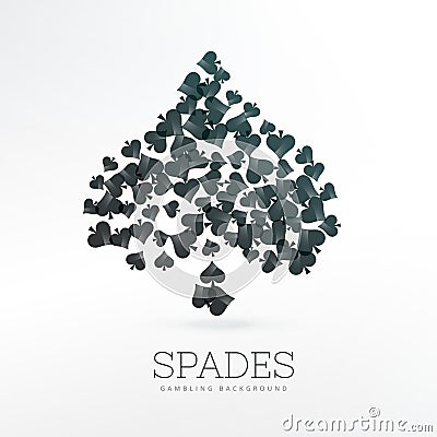 Playing card spades symbol illustration Vector Illustration