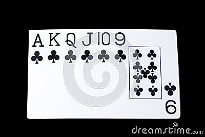 Playing cards on a black background, concept of grat and win Stock Photo