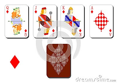 Playing cards bubi Vector Illustration