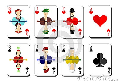 Playing cards chirwa clubs Vector Illustration