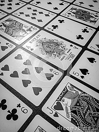 Playing cards collection Editorial Stock Photo