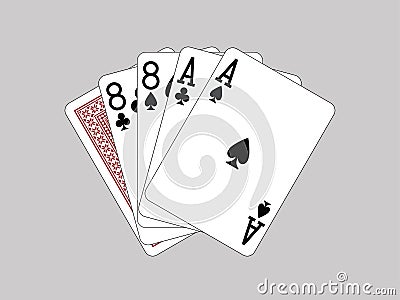 Playing Cards - Deadman Hand Vector Illustration