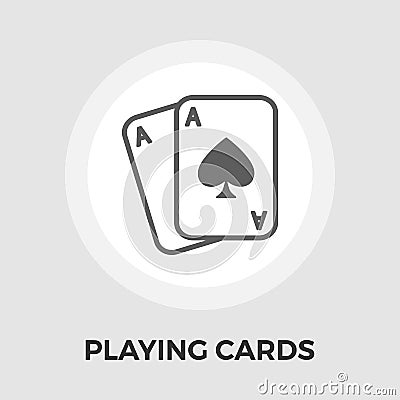 Playing Cards Flat Icon Vector Illustration