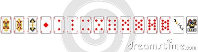 Playing Cards - Pixel Diamonds PIXEL ART Stock Photo