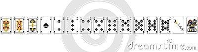 Playing Cards - Pixel Spades PIXEL ART Stock Photo