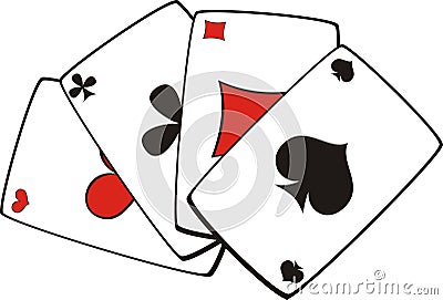 Playing cards tricks focuses Vector Illustration