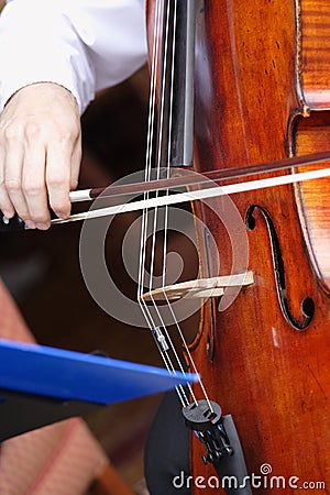 Playing the cello Stock Photo