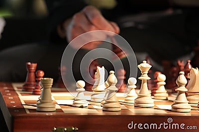 Playing chess Stock Photo