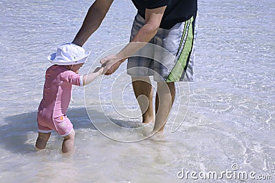 Playing with daddy Stock Photo