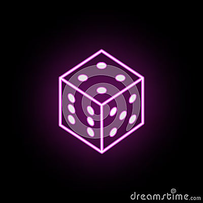 Playing darts neon icon. Simple thin line, outline vector of casino icons for ui and ux, website or mobile application Stock Photo
