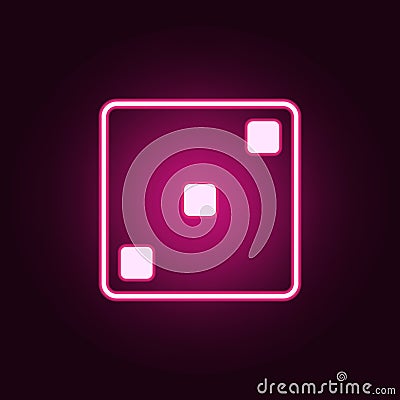 playing dorsum three icon. Elements of web in neon style icons. Simple icon for websites, web design, mobile app, info graphics Stock Photo