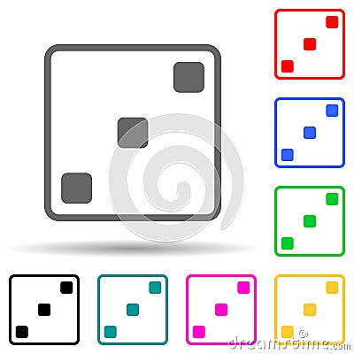 playing dorsum three multi color style icon. Simple thin line, outline vector of web icons for ui and ux, website or mobile Stock Photo