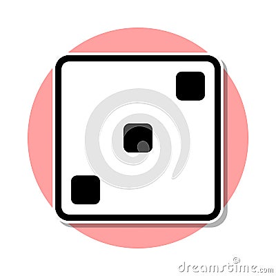 playing dorsum three sticker icon. Simple thin line, outline vector of web icons for ui and ux, website or mobile application Stock Photo