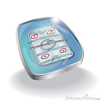 Playing field ice hockey Vector Illustration