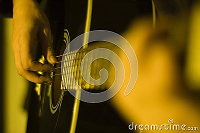 Playing guitar Stock Photo