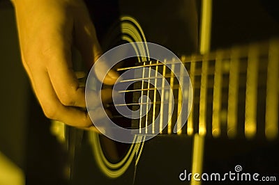 Playing guitar Stock Photo
