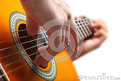 Playing guitar Stock Photo