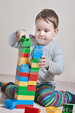 Playing little boy Stock Photo