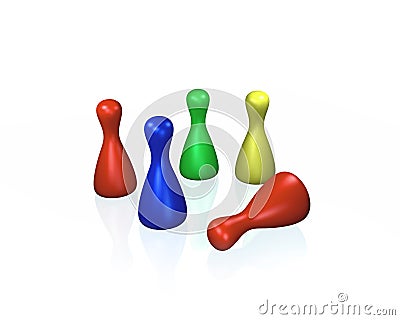 Playing pawns Stock Photo