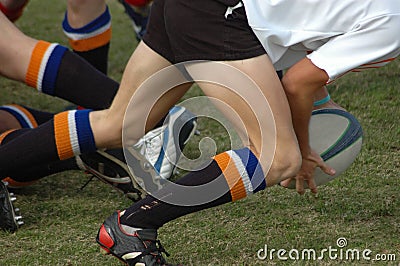 Playing Rugby Stock Photo