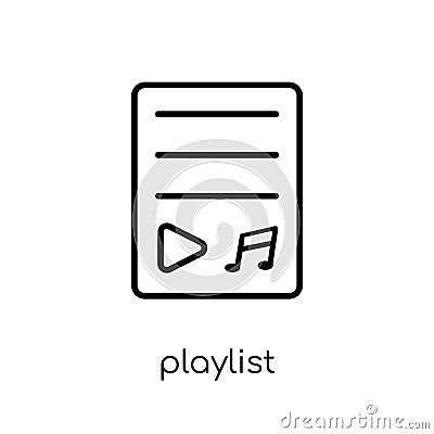 Playlist icon from Music collection. Vector Illustration