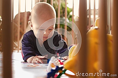 Playpen Stock Photo