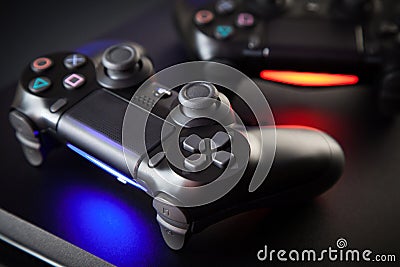 Playstation 4 gaming console Editorial Stock Photo