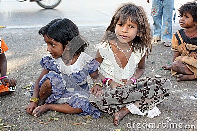 Playtime in Poverty Stock Photo